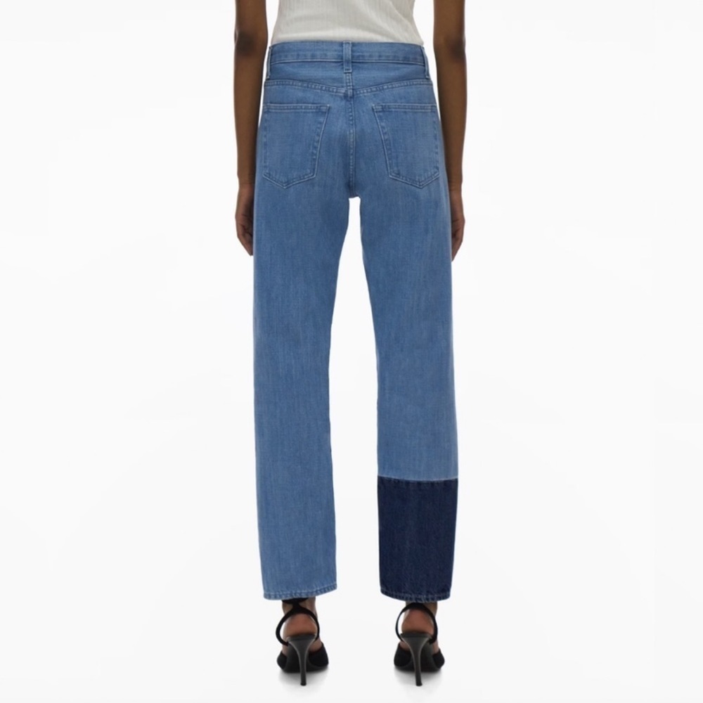 Helmut Lang Pieced Denim Patchwork Straight Jeans… - image 3